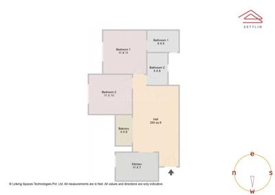 Image of 867 Sq.ft 2 BHK Apartment / Flat for sale in Prestige Primrose Hills by Prestige Projects Pvt Ltd, Block 4B, Bengaluru for Rs. 12200000