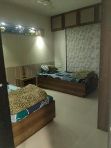Bedroom Image of 1200 Sq.ft 2 BHK Apartment / Flat for rent in Digja Shiv Digja, Pal Gam Surat for Rs. 27000