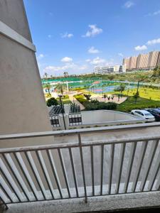 Balcony Image of 1320 Sq.ft 3 BHK Apartment / Flat for rent in Ramky One Karnival, Electronic City Bengaluru for Rs. 45000