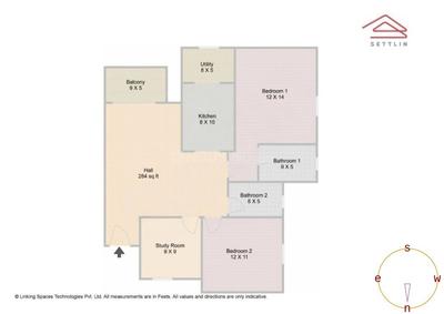 Image of 1366 Sq.ft 2 BHK Apartment / Flat for sale in Prestige Song of the South by Prestige Projects Pvt Ltd, Begur, Bengaluru for Rs. 21100000