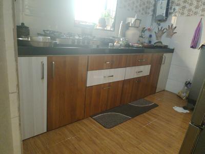 Kitchen Image of 600 Sq.ft 1 BHK Apartment / Flat for rent in Kalwa Thane for Rs. 20000