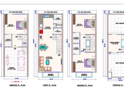 Image of 1638 Sq.ft 3 BHK Independent House for sale in Dindoli, Surat for Rs. 6711000