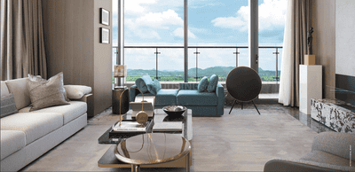 Living Room Image of 1555 Sq.ft 3 BHK Apartment / Flat for sale in Mahalunge Pune for Rs. 13700000