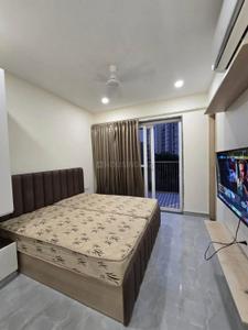 Bedroom Image of 758 Sq.ft 1 BHK Apartment / Flat for rent in Goyal Riviera One, Prahlad Nagar Ahmedabad for Rs. 15000