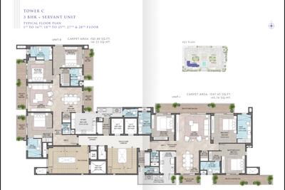Image of 2650 Sq.ft 3.5 BHK Apartment / Flat for sale in Gomti Nagar, Lucknow for Rs. 24400000