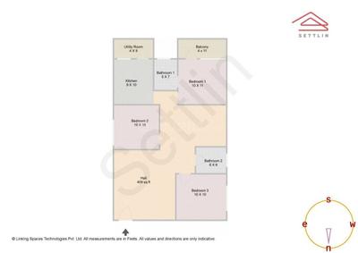 Image of 1315 Sq.ft 3 BHK Apartment / Flat for sale in Choodasandra, Bengaluru for Rs. 12550000