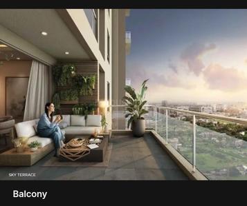 Balcony Image of 1053 Sq.ft 3 BHK Apartment / Flat for sale in Sriji Insignia, Tangra Kolkata for Rs. 12500000