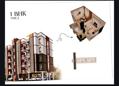Image of 806 Sq.ft 2.5 BHK Apartment / Flat for sale in Arbanique City, New Town, Kolkata for Rs. 2250000