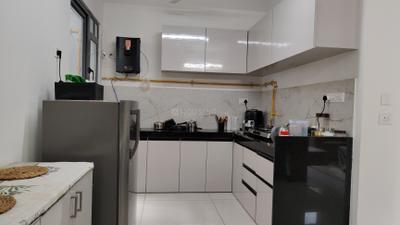 Kitchen Image of 1517 Sq.ft 3 BHK Apartment / Flat for rent in Shantigram Ahmedabad for Rs. 40000