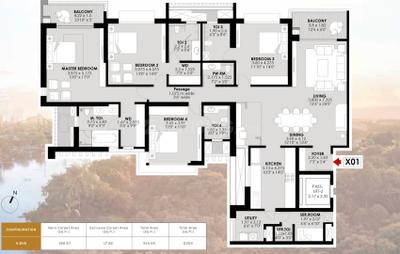 Image of 2995 Sq.ft 4 BHK Apartment / Flat for sale in Mahalunge, Pune for Rs. 39000000