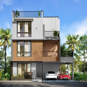 Image of 2187 Sq.ft 3 BHK Villa for sale in Navalur, Chennai for Rs. 24400000