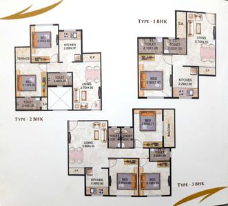 Image of 875 Sq.ft 2 BHK Apartment / Flat for sale in Swanand Bliss, Ambernath East, Ambernath for Rs. 3700000