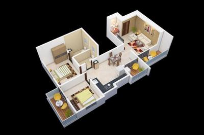 Image of 1088 Sq.ft 2 BHK Apartment / Flat for sale in T And P C P Shine, Bhugaon, Pune for Rs. 6350000