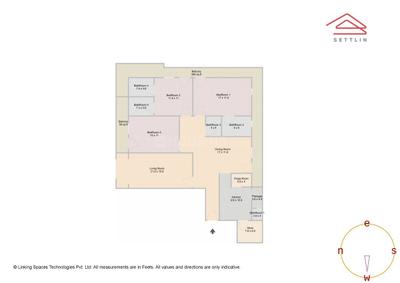 Image of 2400 Sq.ft 3 BHK Apartment / Flat for sale in Domlur Layout, Bengaluru for Rs. 19000000