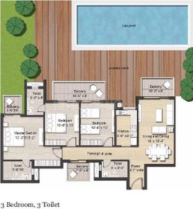 Image of 2060 Sq.ft 3 BHK Apartment / Flat for sale in Puri Aanand Vilas, Sector 81, Faridabad for Rs. 28000000