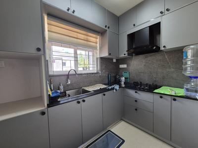 Kitchen Image of 990 Sq.ft 3 BHK Apartment / Flat for rent in Sowparnika Jazzmyna, Kunnamangalam Kozhikode for Rs. 34000