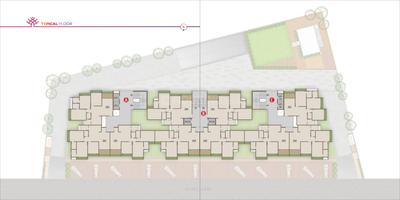 Image of 1850 Sq.ft 3 BHK Apartment / Flat for sale in South Bopal, Ahmedabad for Rs. 7975000