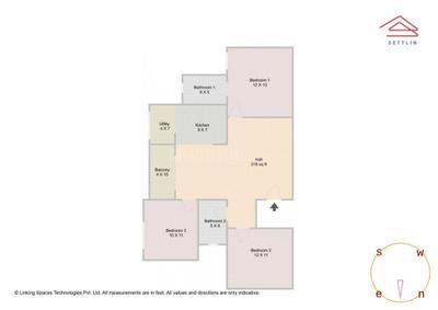 Image of 1352 Sq.ft 3 BHK Apartment / Flat for sale in Brigade Calista by Brigade Enterprises Ltd, Budigere Cross, Bengaluru for Rs. 16500000
