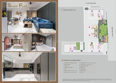 Image of 1775 Sq.ft 3 BHK Apartment / Flat for sale in Vesu, Surat for Rs. 8342500