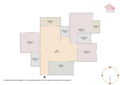 Image of 1745 Sq.ft 3 BHK Apartment / Flat for sale in Incor Carmel Heights by Incor Infrastructure Pvt. Ltd., Whitefield, Bengaluru for Rs. 29000000
