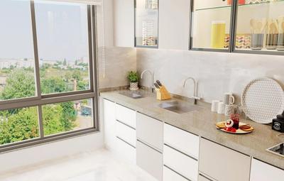 Kitchen Image of 1188 Sq.ft 3 BHK Apartment / Flat for sale in Stellar Symphony, Kiwale Pune for Rs. 6200000
