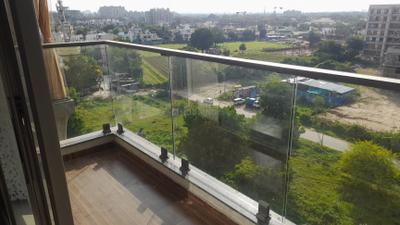 Balcony Image of 1800 Sq.ft 3 BHK Apartment / Flat for rent in PDPU Road Gandhinagar for Rs. 32000