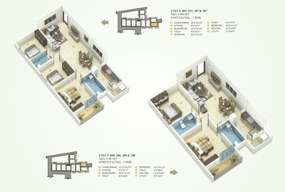 Image of 1180 Sq.ft 2 BHK Apartment / Flat for sale in Hennur, Bengaluru for Rs. 7400000