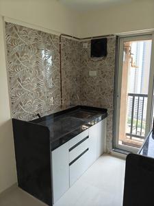 Kitchen Image of 550 Sq.ft 1 BHK Apartment / Flat for rent in Raunak Residency, Thane West Thane for Rs. 27000