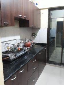 Kitchen Image of 700 Sq.ft 1 BHK Apartment / Flat for rent in Kopar Khairane Navi Mumbai for Rs. 29800