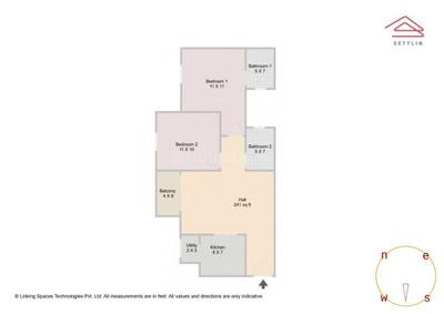 Image of 883 Sq.ft 2 BHK Apartment / Flat for sale in Kumbalgodu, Bengaluru for Rs. 6200000