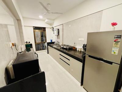 Kitchen Image of 1050 Sq.ft 2 BHK Apartment / Flat for rent in Sharnam Residency, Zadeshwar Bharuch for Rs. 15000
