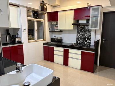 Kitchen Image of 1350 Sq.ft 3 BHK Apartment / Flat for rent in Kashish Park Tower, Dharamveer Nagar Thane for Rs. 70000