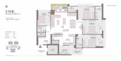 Image of 3212 Sq.ft 4 BHK Apartment / Flat for sale in Bodakdev, Ahmedabad for Rs. 30600000