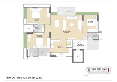 Image of 2475 Sq.ft 3 BHK Apartment / Flat for sale in Laxmi Azzaro, Gota, Ahmedabad for Rs. 12925000
