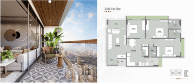 Image of 2050 Sq.ft 3 BHK Apartment / Flat for sale in Utsav Aalayam, Naranpura, Ahmedabad for Rs. 14000000