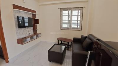 Living Room Image of 700 Sq.ft 1 BHK Apartment / Flat for rent in Kondapur Hyderabad for Rs. 26000