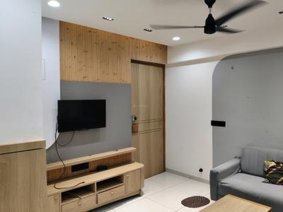 Living Room Image of 700 Sq.ft 1 BHK Apartment / Flat for rent in Aakash Residency Phase 1, Shela Ahmedabad for Rs. 26000