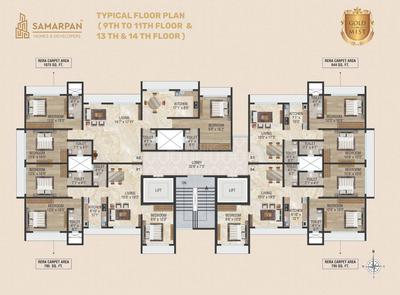 Image of 1650 Sq.ft 3 BHK Apartment / Flat for sale in Samarpan Goldmist CHSL, Kandivali East, Mumbai for Rs. 26000000