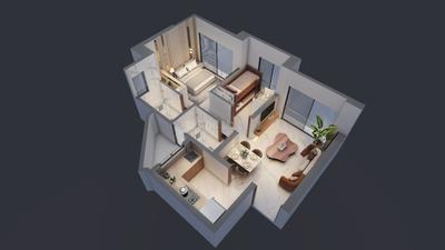 Image of 650 Sq.ft 2 BHK Apartment / Flat for sale in Raheja Lunaris 1 Callisto, Juinagar, Navi Mumbai for Rs. 11200000