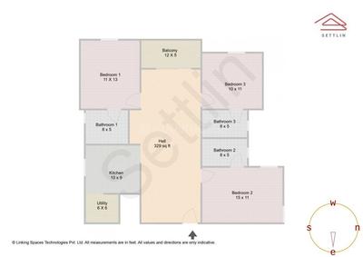 Image of 1479 Sq.ft 3 BHK Apartment / Flat for sale in Nambiar Millennia by Nambiar Enterprises Llp, Gopasandra, Bengaluru for Rs. 17000000