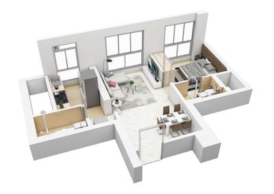 Image of 552 Sq.ft 1 BHK Apartment / Flat for sale in Runwal Pinnacle, Bhandup West, Mumbai for Rs. 10400000
