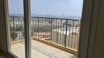 Balcony Image of 1120 Sq.ft 2 BHK Apartment / Flat for rent in Bhartiya city, Agrahara Layout Bengaluru for Rs. 38000