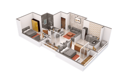 Image of 900 Sq.ft 2 BHK Apartment / Flat for sale in Malkapur, Satara for Rs. 5500000