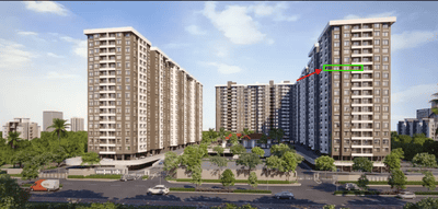 Image of 1303 Sq.ft 3 BHK Apartment / Flat for rent in Parksyde Nest , Panchavati, Nashik for Rs. 21500