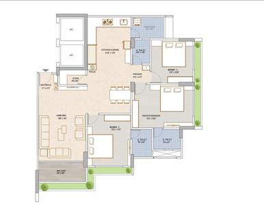 Image of 2358 Sq.ft 3 BHK Apartment / Flat for sale in Minolt Artham 97, Vaishno Devi Circle, Ahmedabad for Rs. 12500000
