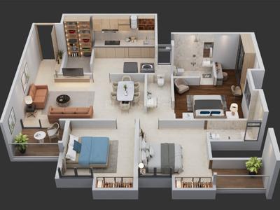 Image of 1336 Sq.ft 3 BHK Apartment / Flat for sale in Topaz Towers, Charholi Budruk, Pune for Rs. 8500000