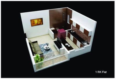 Floor Plan Image of 620 Sq.ft 1 BHK Apartment / Flat for sale in Oras Bk. Sindhudurg for Rs. 1800000