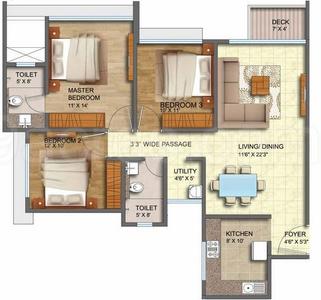 Image of 1575 Sq.ft 3 BHK Apartment / Flat for sale in Runwal Forests, Kanjurmarg West, Mumbai for Rs. 29400000