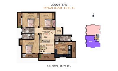 Image of 990 Sq.ft 3 BHK Apartment / Flat for sale in Tambaram, Chennai for Rs. 8415000