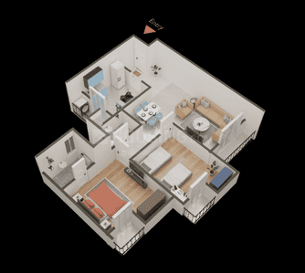 Image of 680 Sq.ft 2 BHK Apartment / Flat for sale in Dynamix Parkwoods D5, Thane West, Thane for Rs. 17500000